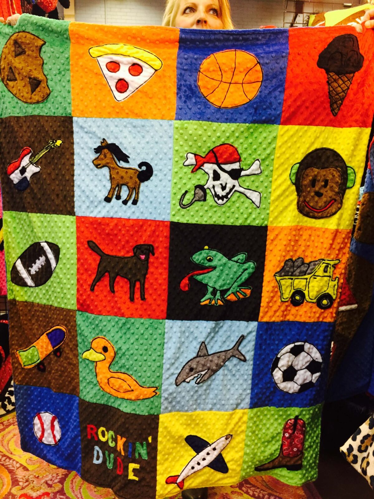patchwork boy blanket